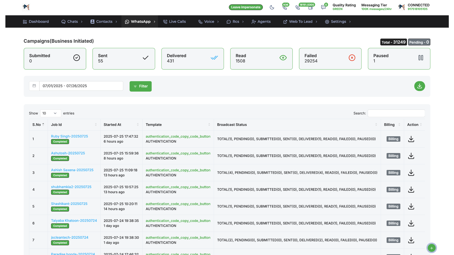 WA Broadcasting Logs